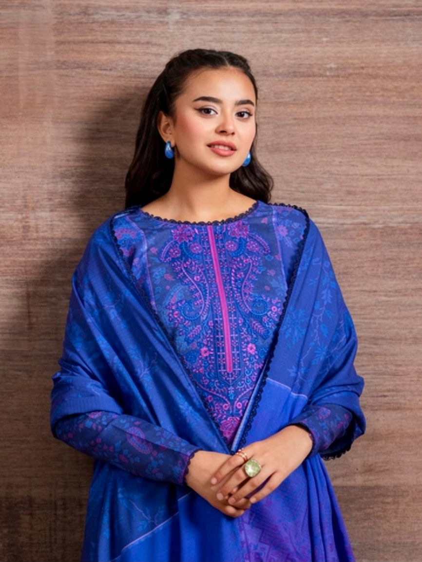 3 PC UN-STITCHED (SHIRT TROUSER & DUPPATA) GSRN2501A11